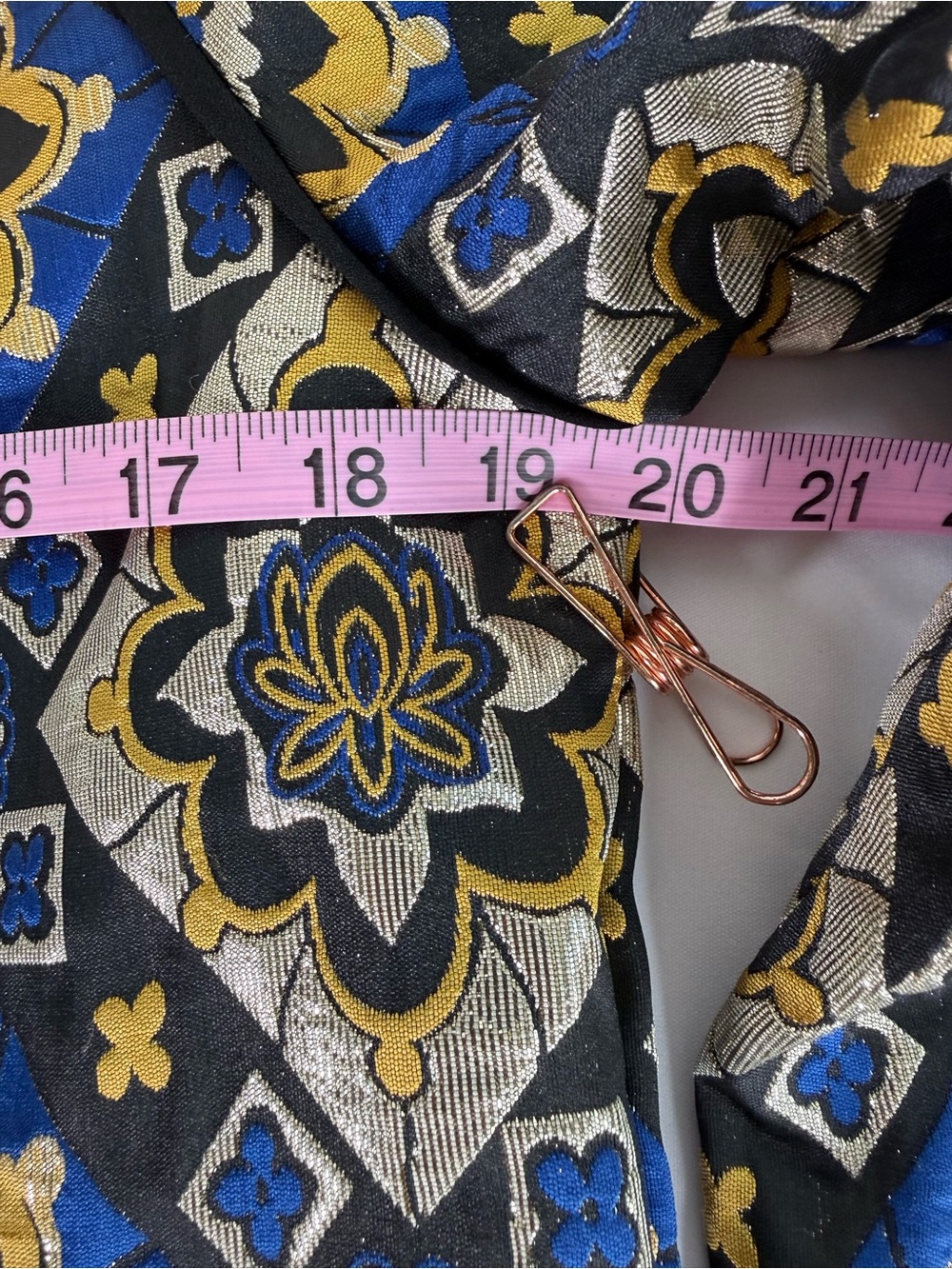 Ann Taylor LOFT Shimmer Mosaic Brocade Metallic Vintage Style Quilted Jacket S - Picture 16 of 16